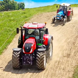 Tractor Trolley Driving Cargo 图标